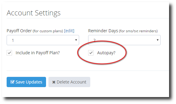 account autopay