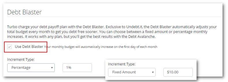 debt blaster options