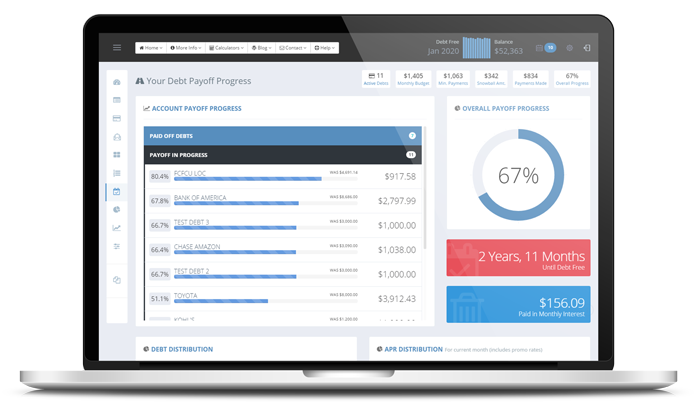 Track your debt payoff progress over time