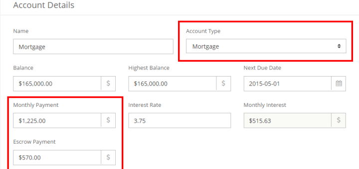 New "escrow payment" field