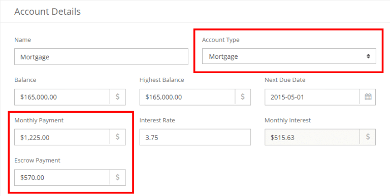 New "escrow payment" field