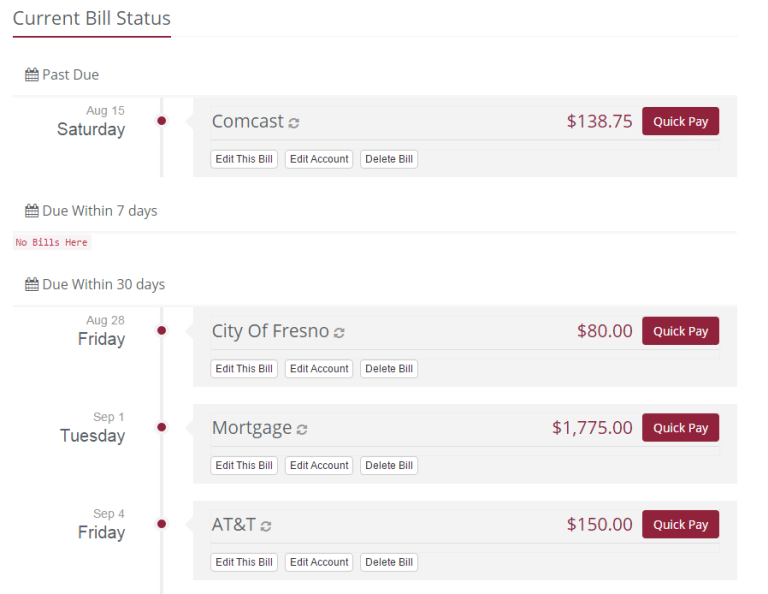 Bill Manager Dashboard