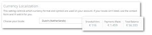 currency localization option