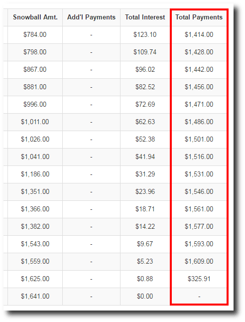 Debt Blaster payoff plan