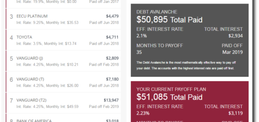 drag & drop your account to create your own custom payoff plan