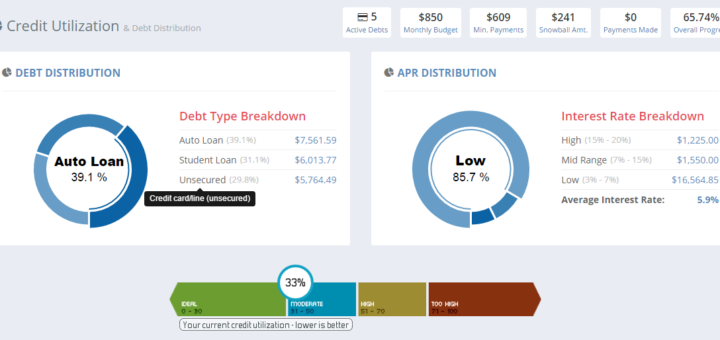 debt & APR distribution breakdowns