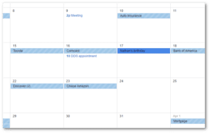 Your payment calendar