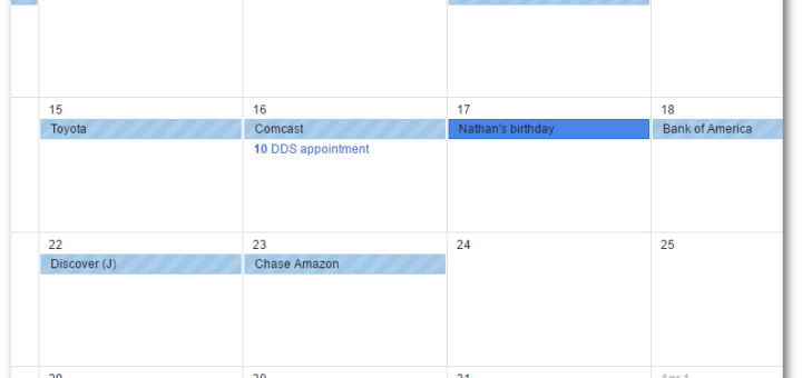 Your payment calendar