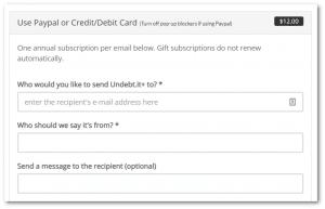 Gifting an Undebt.it+ account