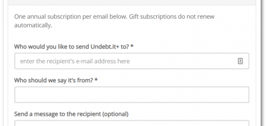 Gifting an Undebt.it+ account