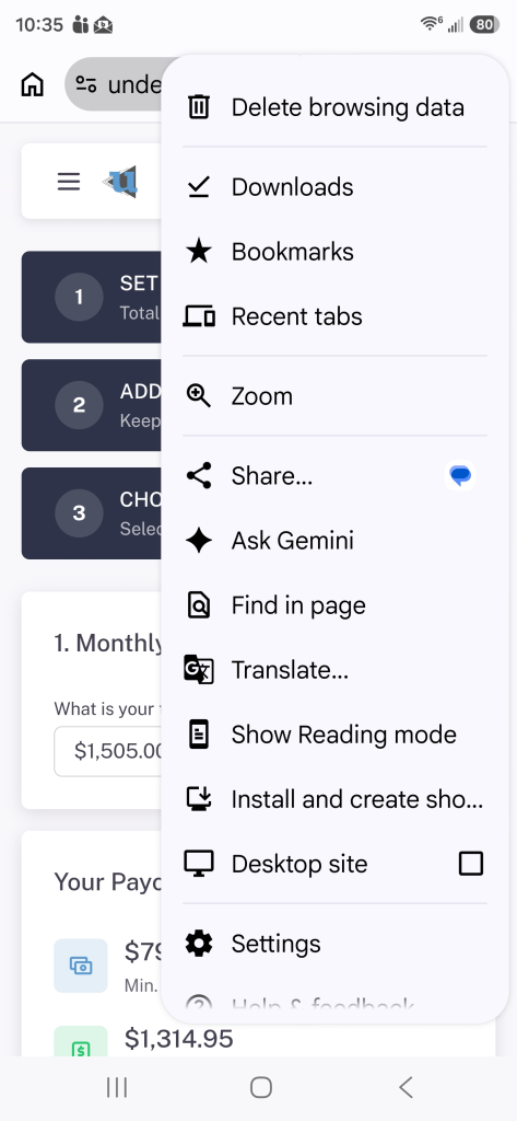Chrome install app